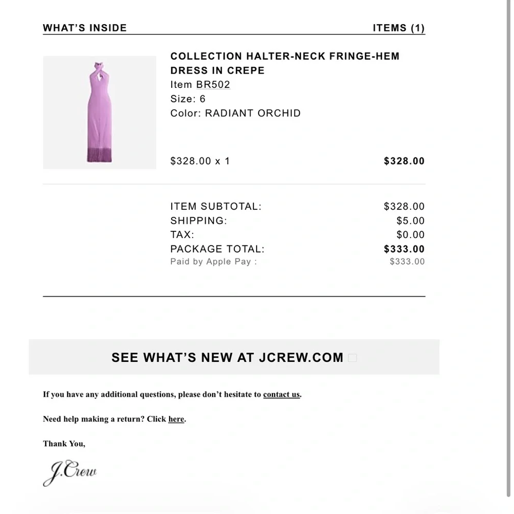 J. Crew Lavender Halter Maxi Dress with Fringe Hem